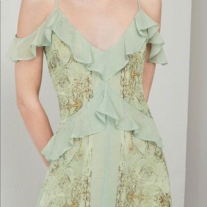 BCBG Linnette asymmetrical hem slip dress